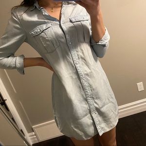 Knee Length Denim Shirt